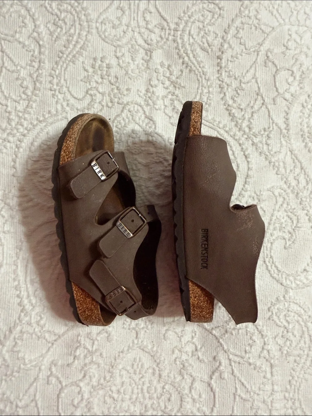 Birkenstock Size 25/7-7.5 Toddler Kids Dark Brown Sandals